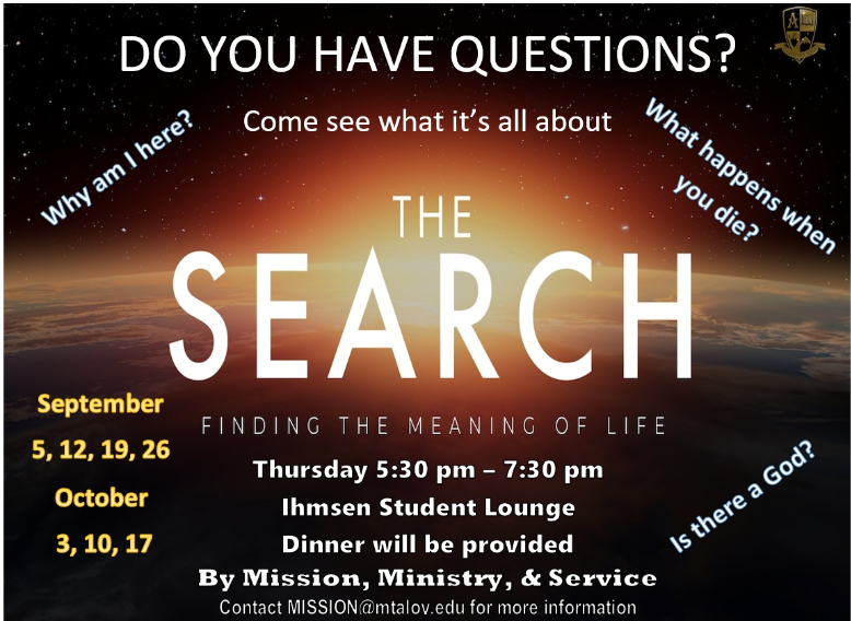 Join us for The Search