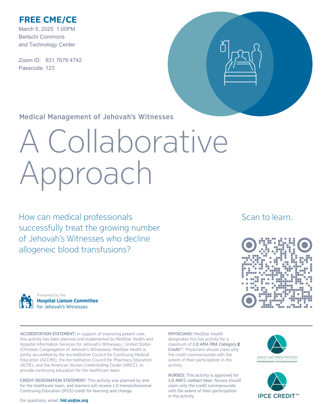 Medical Management of Jehovah's Witnesses: A Collaborative Approach