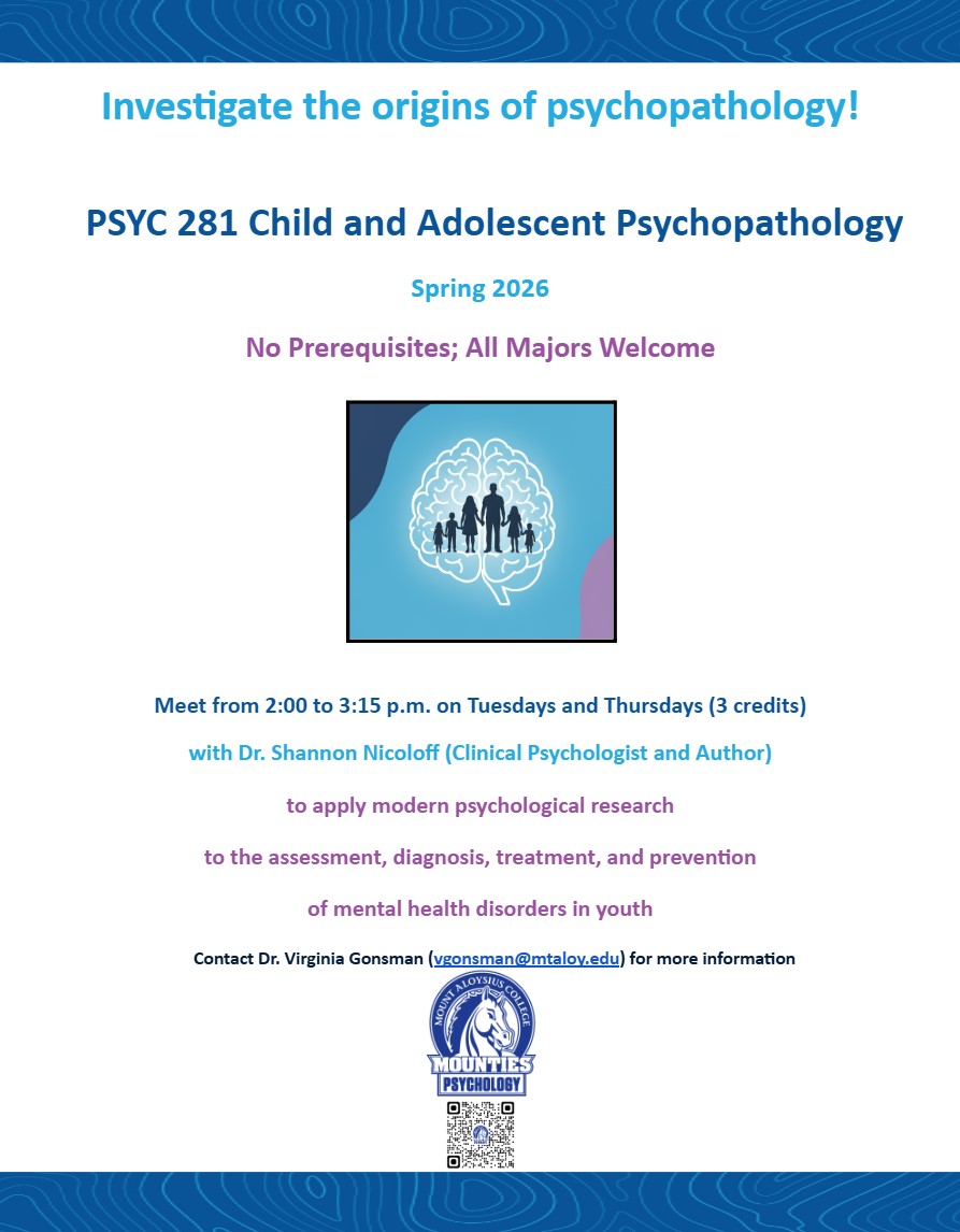 New Course in Child and Adolescent Psychopathology
